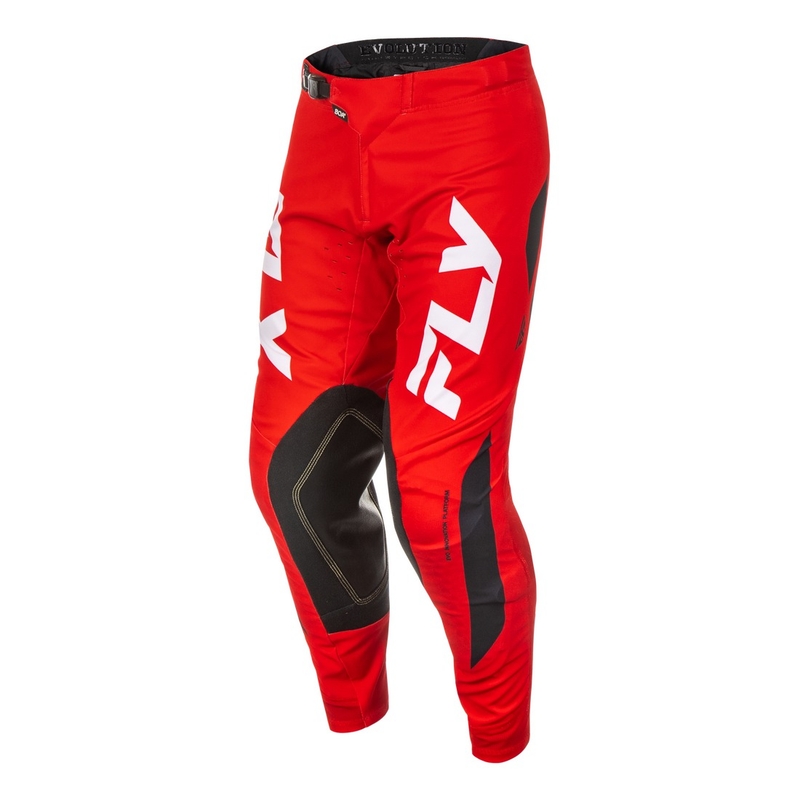 Motokrosa bikses FLY Racing Evolution sarkanbaltsarkanmelnas