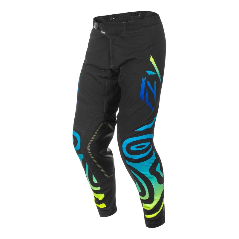 Motokrosa bikses FLY Racing Evolution melns-zils-fluo dzeltens