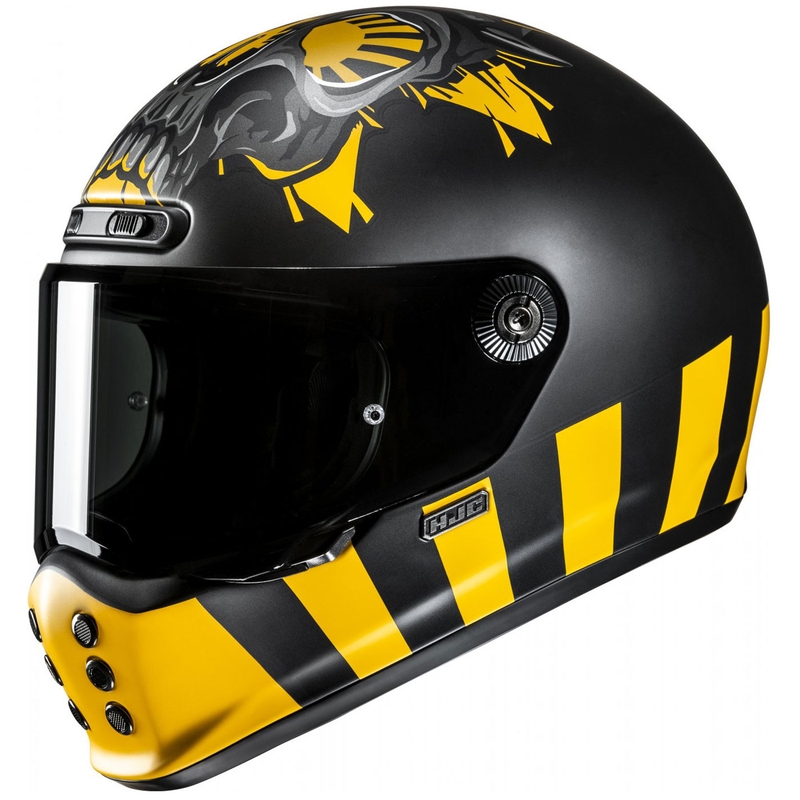 Integrēta motociklistu ķivere HJC V10 Crania MC3SF melni dzeltena