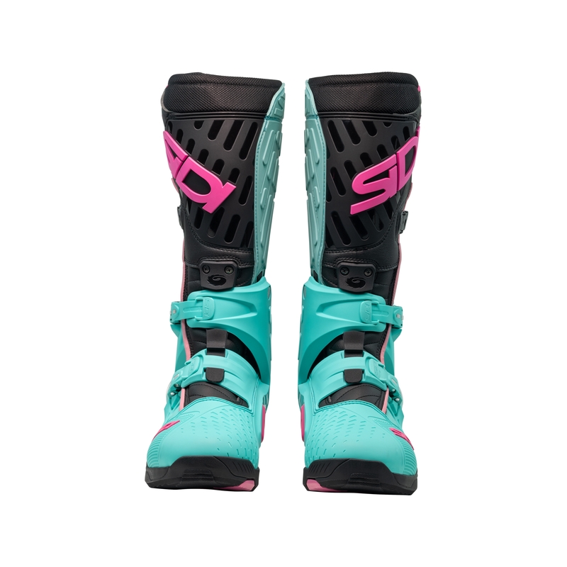 SiDi Crossair motocikla zābaki piparmētru-melnā-rozā krāsā