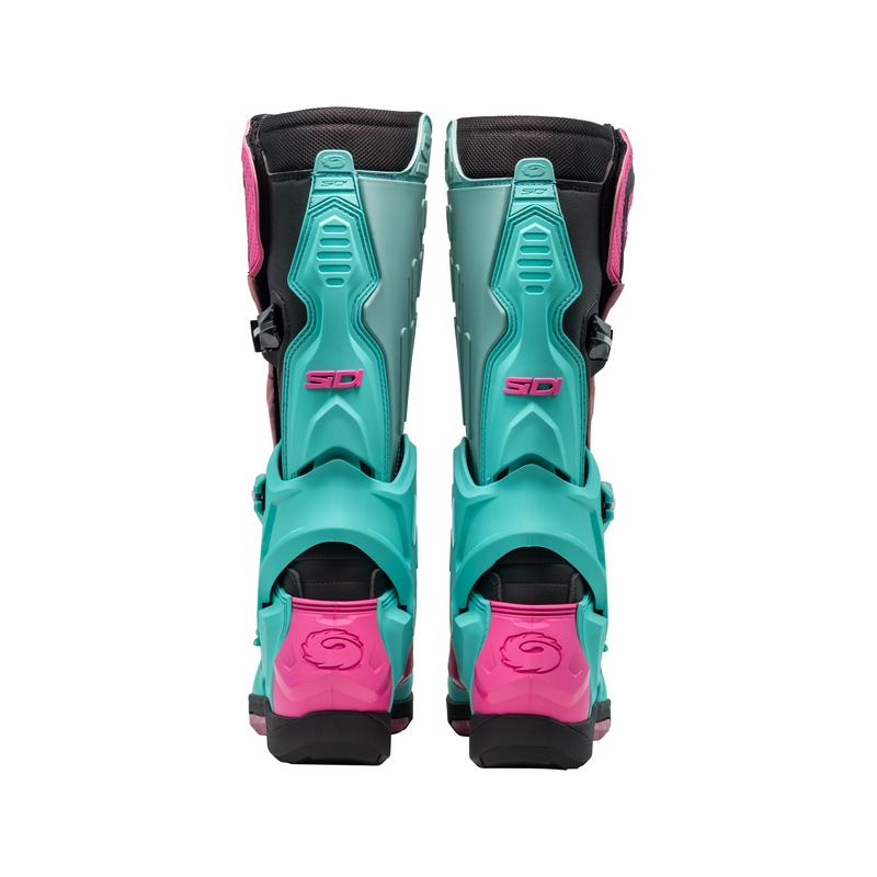 SiDi Crossair motocikla zābaki piparmētru-melnā-rozā krāsā