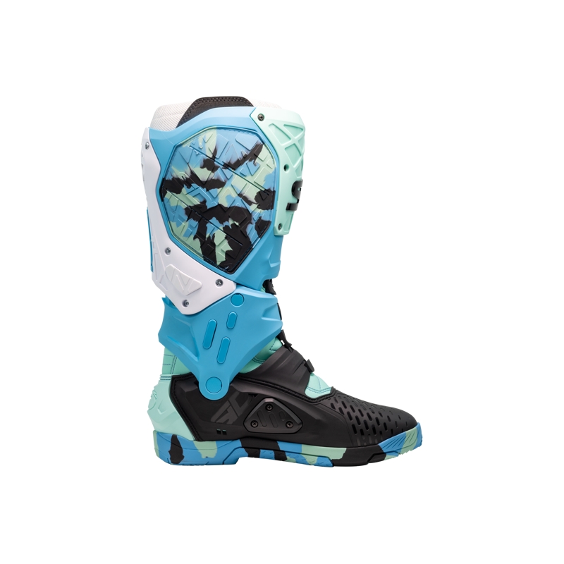 SiDi Crossair X melni un tirkīza motocikla zābaki