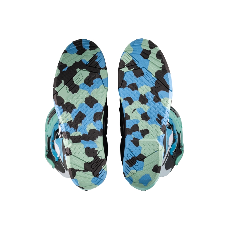 SiDi Crossair X melni un tirkīza motocikla zābaki