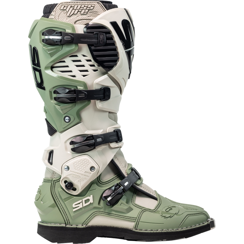 SiDi Crossfire 3 motocikla zābaki zaļgani bēšaini