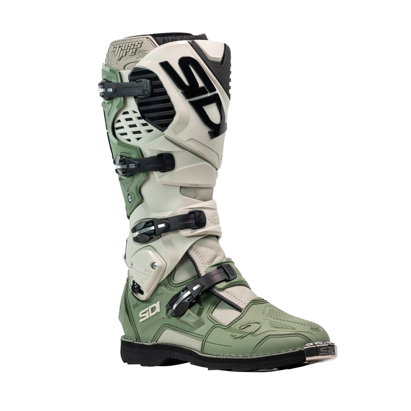 SiDi Crossfire 3 motocikla zābaki zaļgani bēšaini