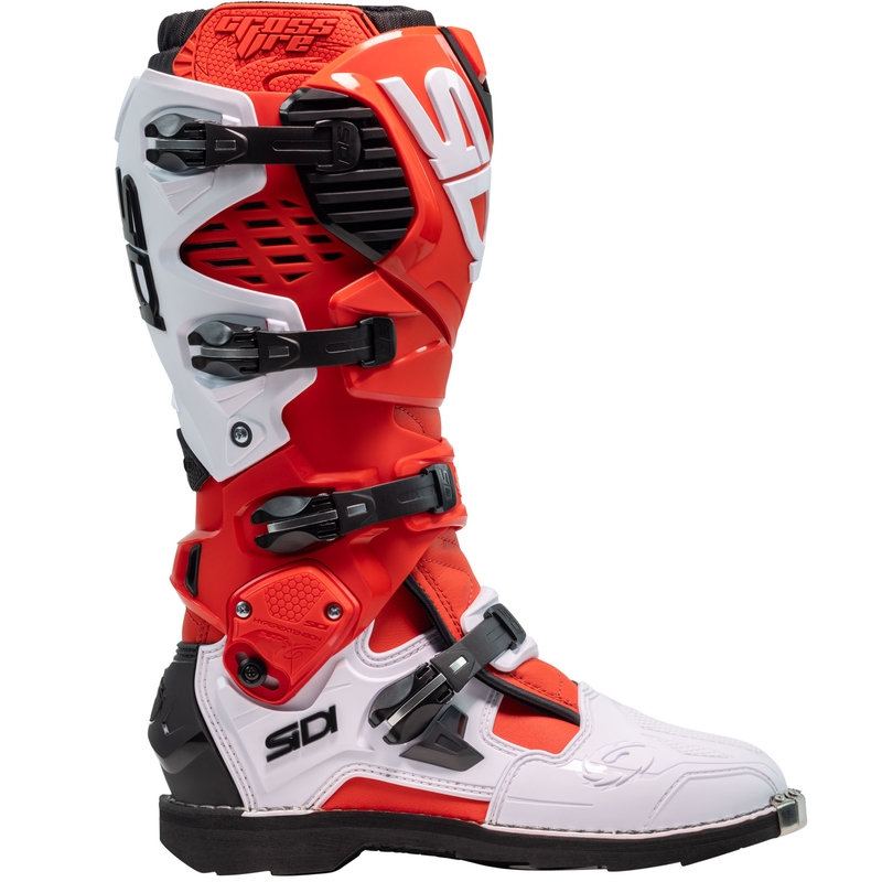 SiDi Crossfire 3 motocikla zābaki sarkanbaltsarkani