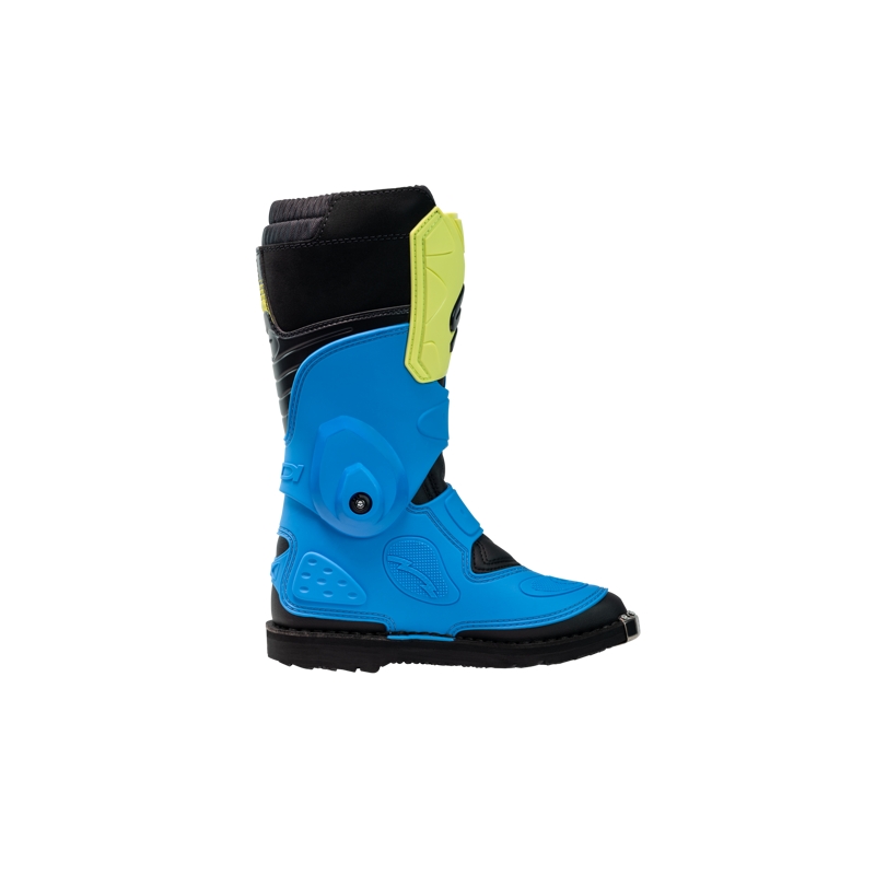 Bērnu motokrosa apavi SiDi Flame blue-yellow-black