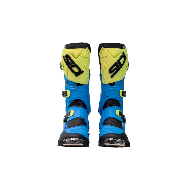 Bērnu motokrosa apavi SiDi Flame blue-yellow-black
