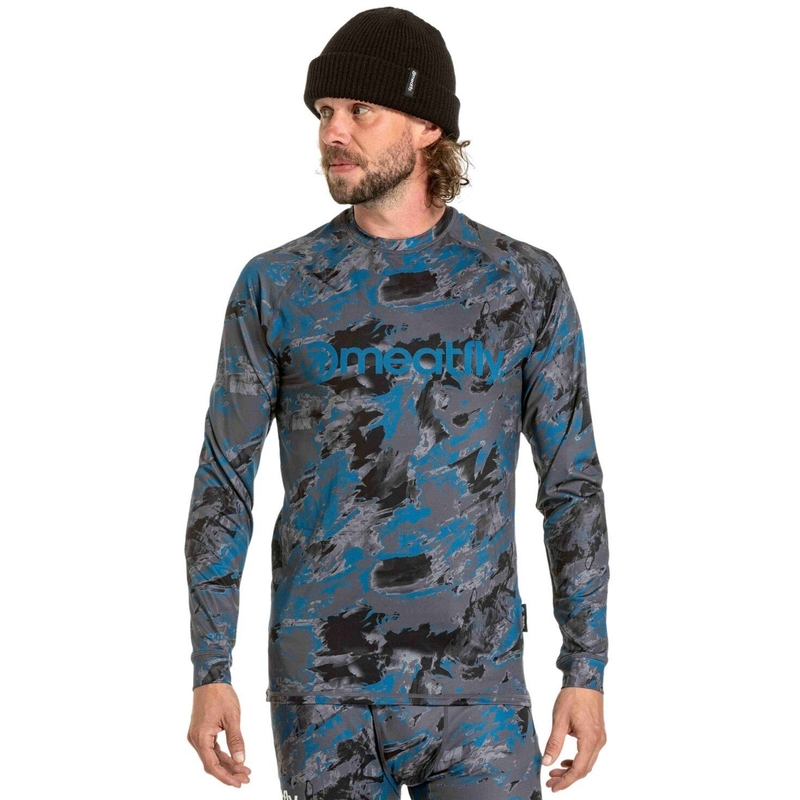 Vīriešu termokrekls Meatfly Avery blue-grey camo