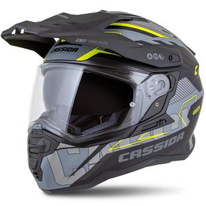 Enduro ķivere Cassida Road Runner TechniX matēta pelēk-melni-fluo dzeltena