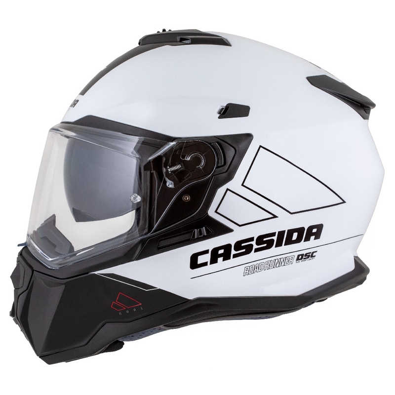 Enduro ķivere Cassida Road Runner Dual balta- melna