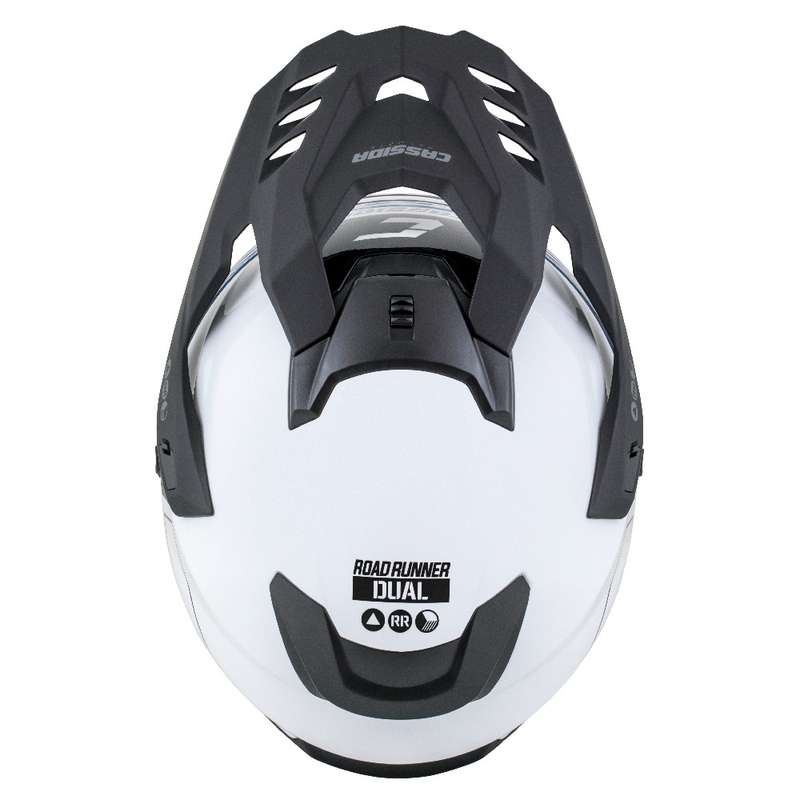 Enduro ķivere Cassida Road Runner Dual balta- melna