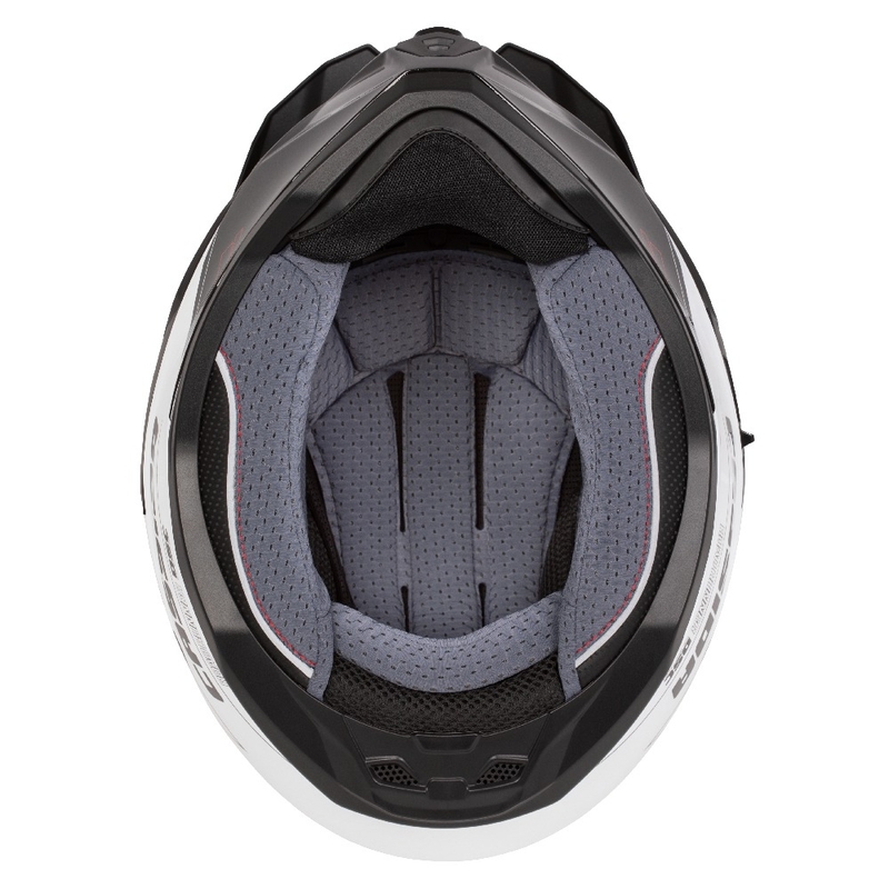 Enduro ķivere Cassida Road Runner Dual balta- melna