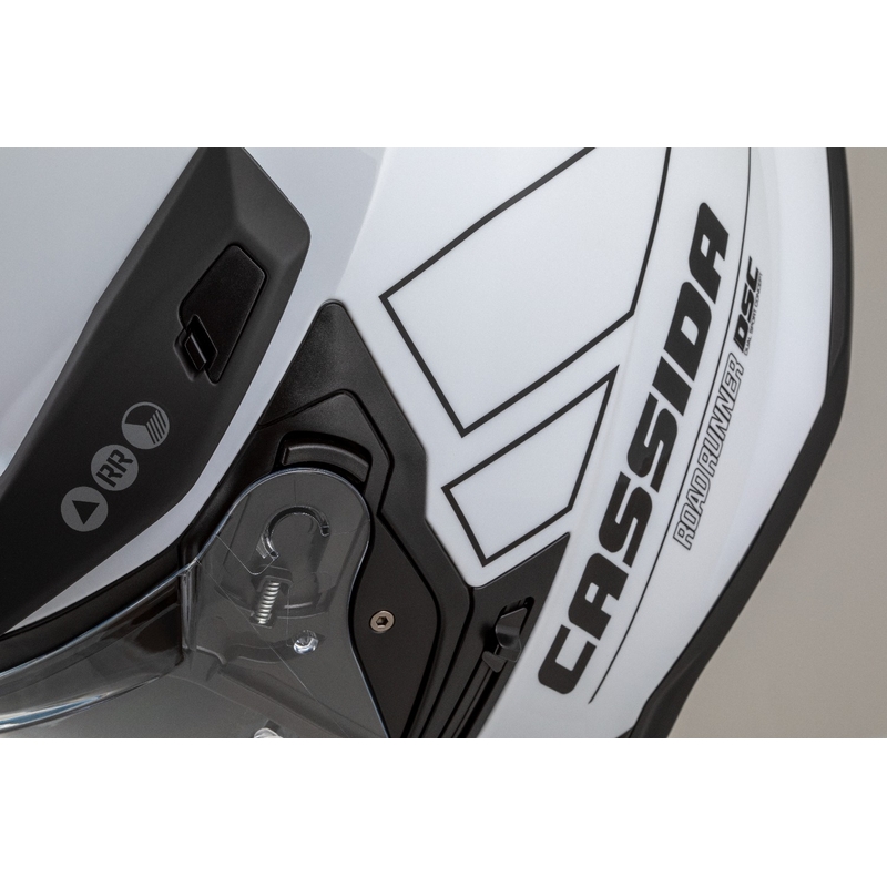 Enduro ķivere Cassida Road Runner Dual balta- melna