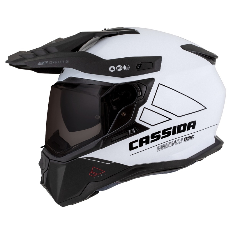 Enduro ķivere Cassida Road Runner Dual balta- melna
