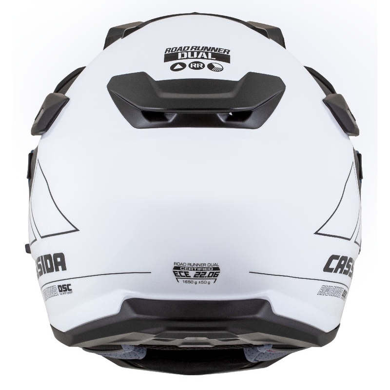 Enduro ķivere Cassida Road Runner Dual balta- melna