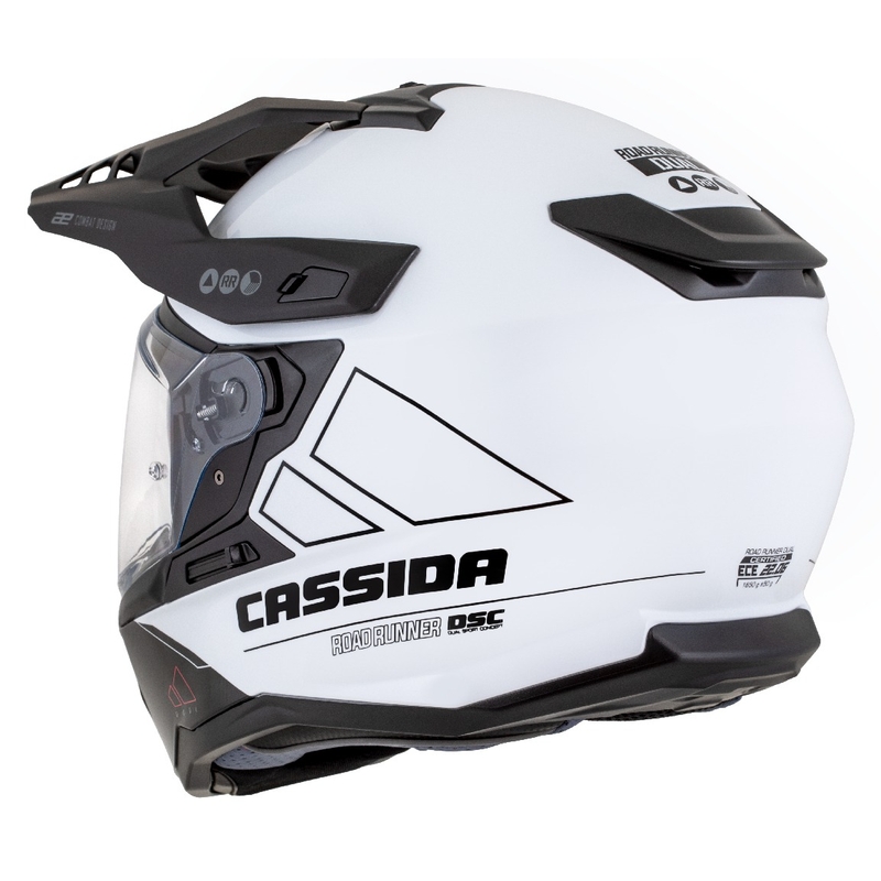 Enduro ķivere Cassida Road Runner Dual balta- melna