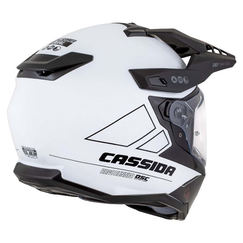 Enduro ķivere Cassida Road Runner Dual balta- melna