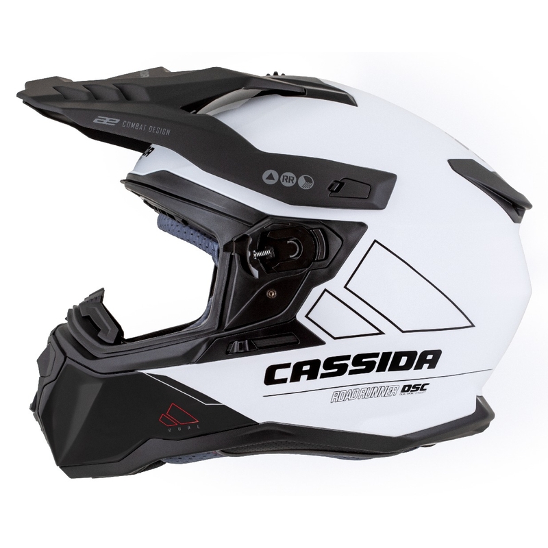 Enduro ķivere Cassida Road Runner Dual balta- melna