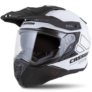 Enduro ķivere Cassida Road Runner Dual balta- melna