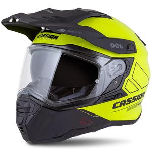 Enduro ķivere Cassida Road Runner Dual fluo dzelteni melna