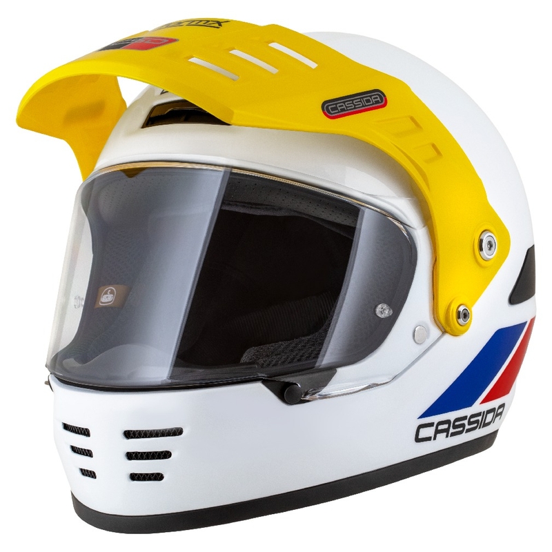 Enduro ķivere Cassida FormX FlatOut balta-zilā-sarkana