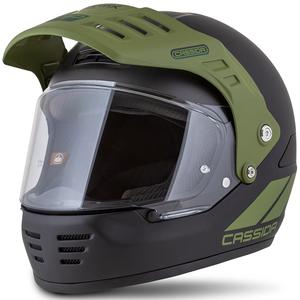 Enduro ķivere Cassida FormX FlatOut matēta melna-zaļa