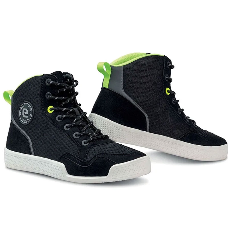 Eleveit Force Airtech Black-Fluo Yellow Motociklu zābaki