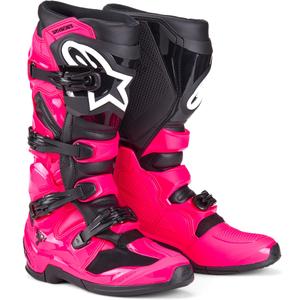 Alpinestars TECH 7 motokrosa zābaki rozā un melni
