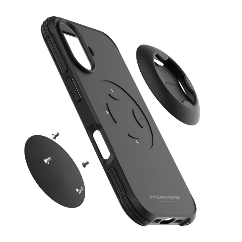 Aizsargvāciņš Interphone QUIKLOX Tetraforce priekš Apple iPhone 16 melns