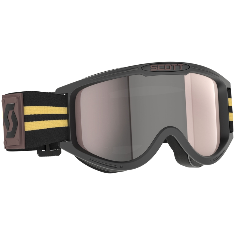 Motokrosa brilles SCOTT 89X Era melnas un bēšas krāsas ar sudraba pleksi