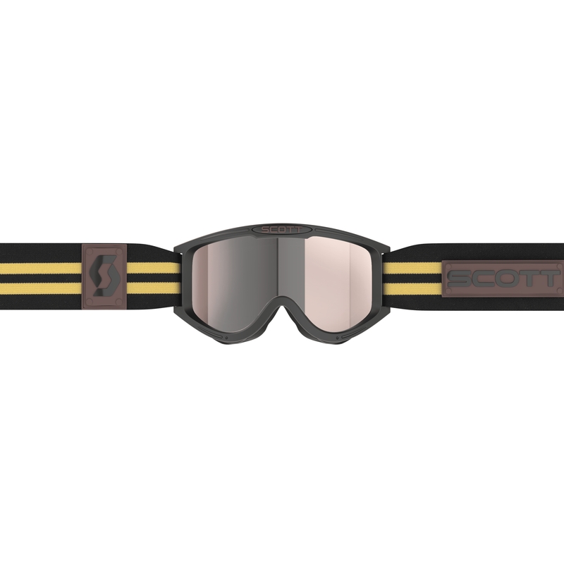 Motokrosa brilles SCOTT 89X Era melnas un bēšas krāsas ar sudraba pleksi