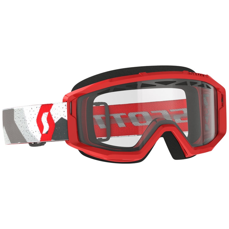 Motokrosa brilles SCOTT Primal Enduro camo sarkanas ar caurspīdīgu pleksi izpārdošana
