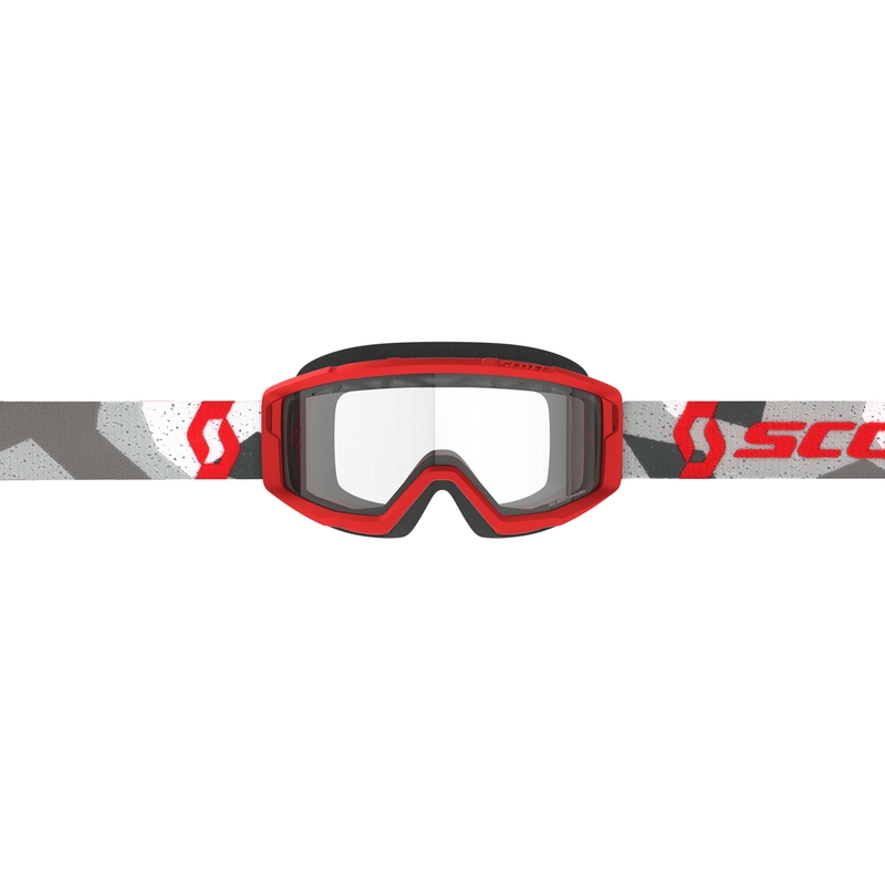 Motokrosa brilles SCOTT Primal Enduro camo sarkanas ar caurspīdīgu pleksi izpārdošana