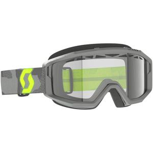 Motokrosa brilles SCOTT Primal Enduro pelēki-fluo dzeltenas ar caurspīdīgu pleksi