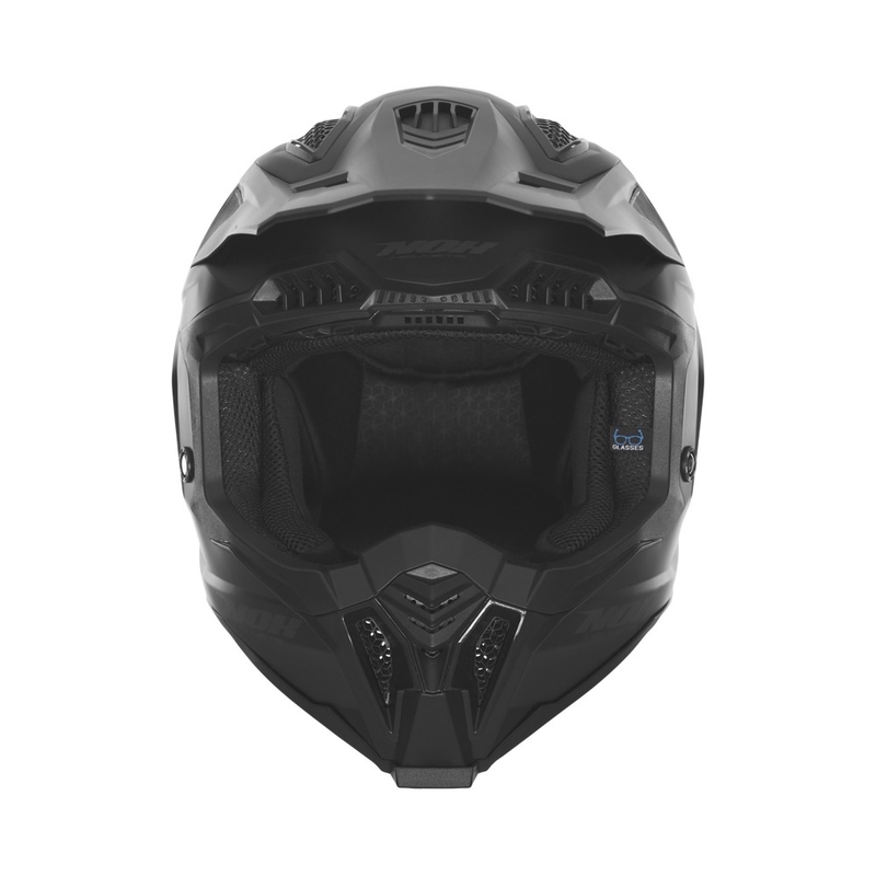 Motokrosa ķivere NOX N634 matēti melna