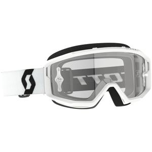 Motokrosa brilles SCOTT Primal Clear baltas ar caurspīdīgu pleksi