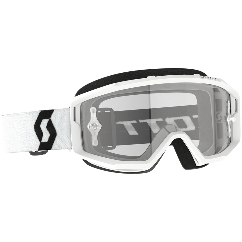 Motokrosa brilles SCOTT Primal Clear baltas ar caurspīdīgu pleksi