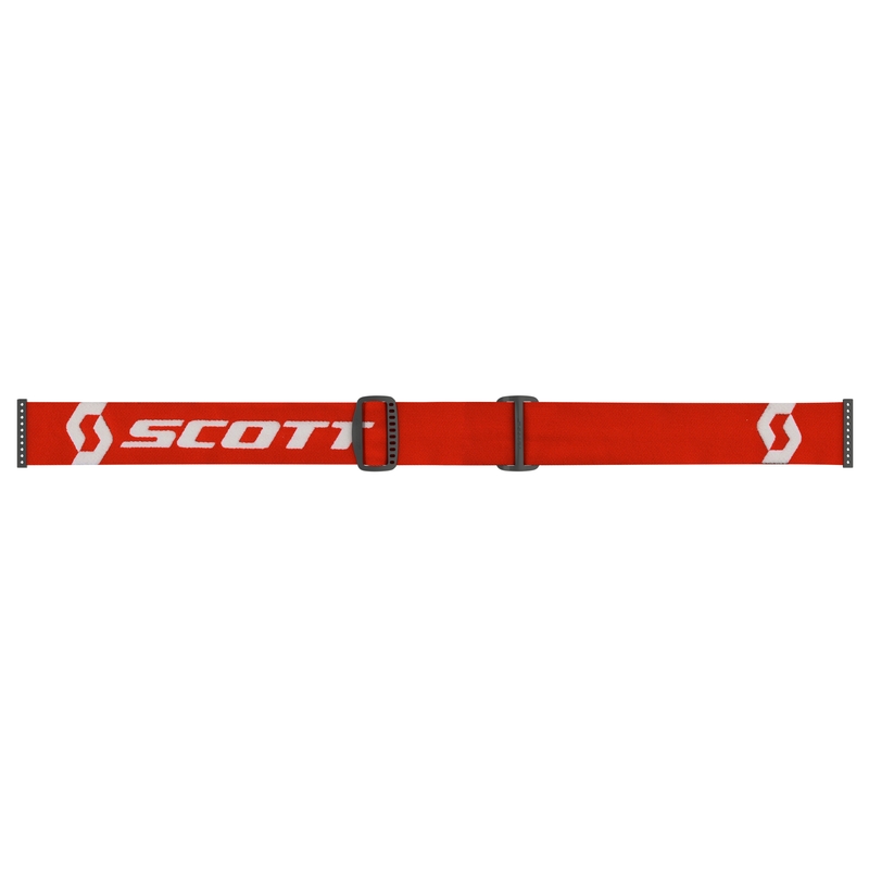 Motokrosa brilles SCOTT Primal CH sarkanbaltsarkanas ar hromētu oranžu pleksi