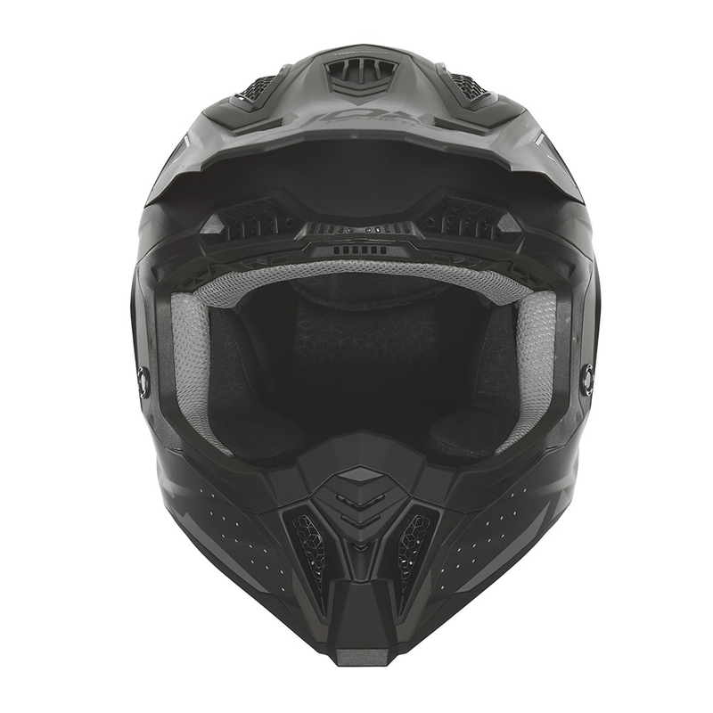 Motokrosová helma NOX N634 matná černo-stříbrná
