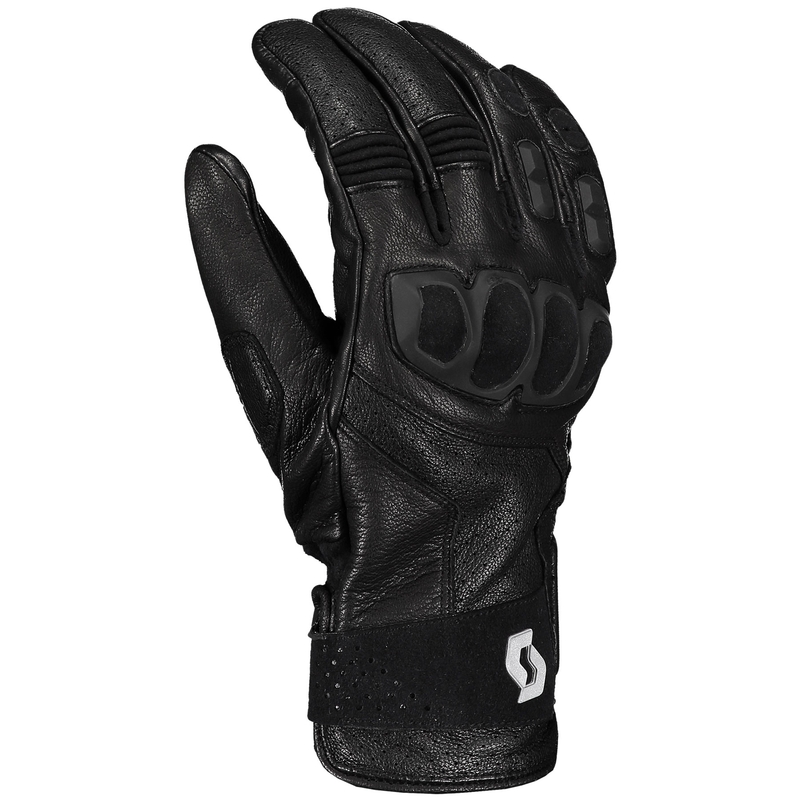 Ādas motocikla cimdi SCOTT SPORT ADV melni