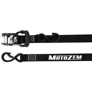 Motocikla siksnas MotoZem ar sprūdratiem melnas krāsas