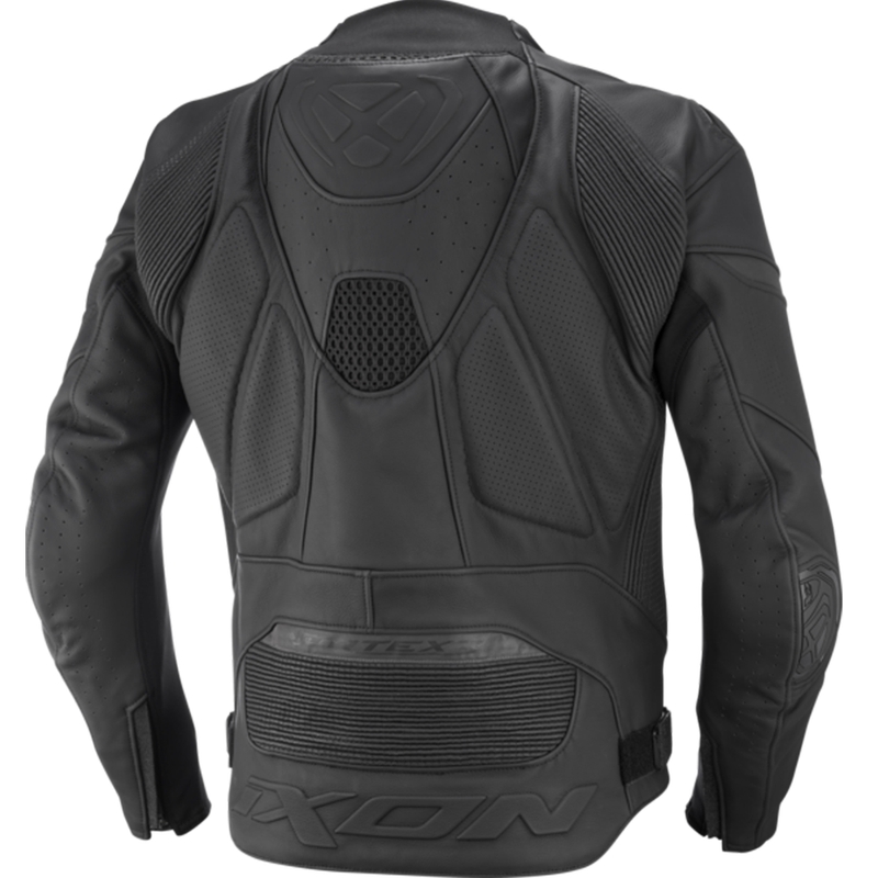 IXON Vortex 3 melna ādas motocikla jaka
