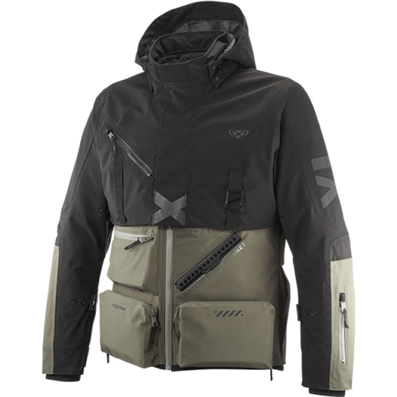 Motocikla jaka IXON Etna khaki- melna