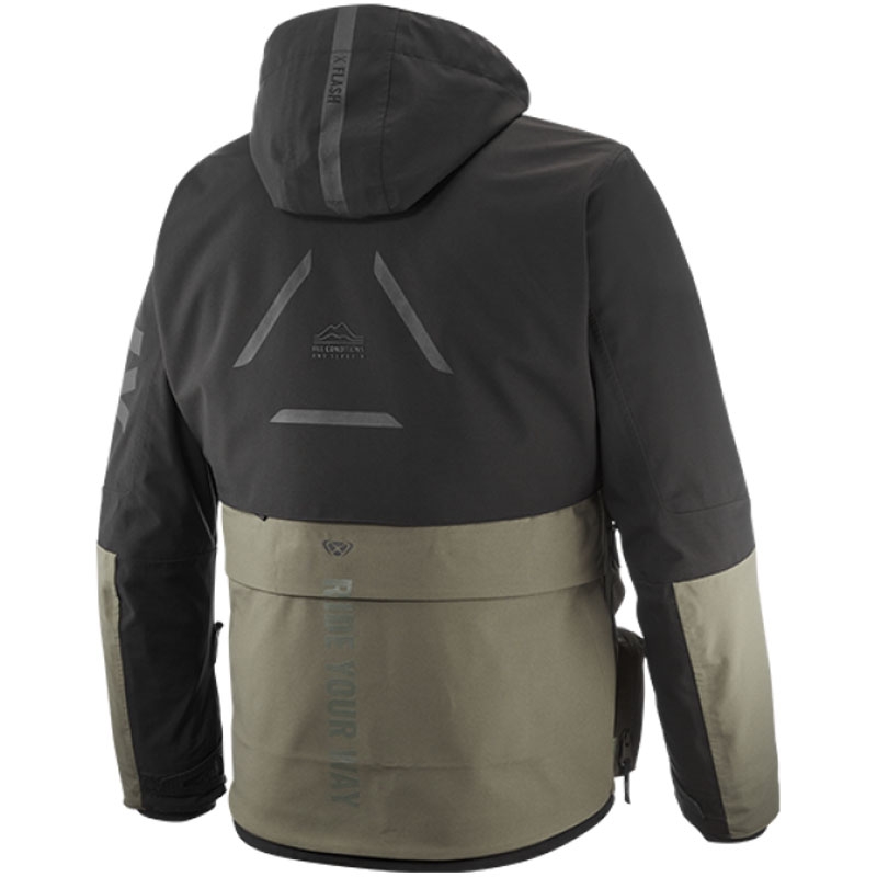 Motocikla jaka IXON Etna khaki- melna