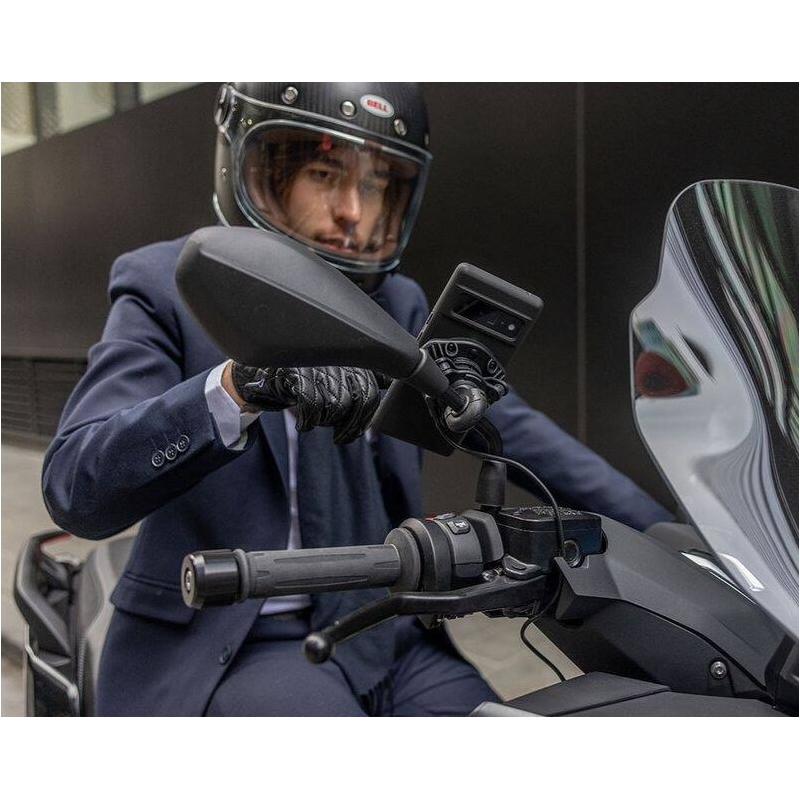 Ūdensnecaurlaidīga galva ar Quad Lock® USB bezvadu uzlādes galvu, kas izturīga pret laikapstākļiem
