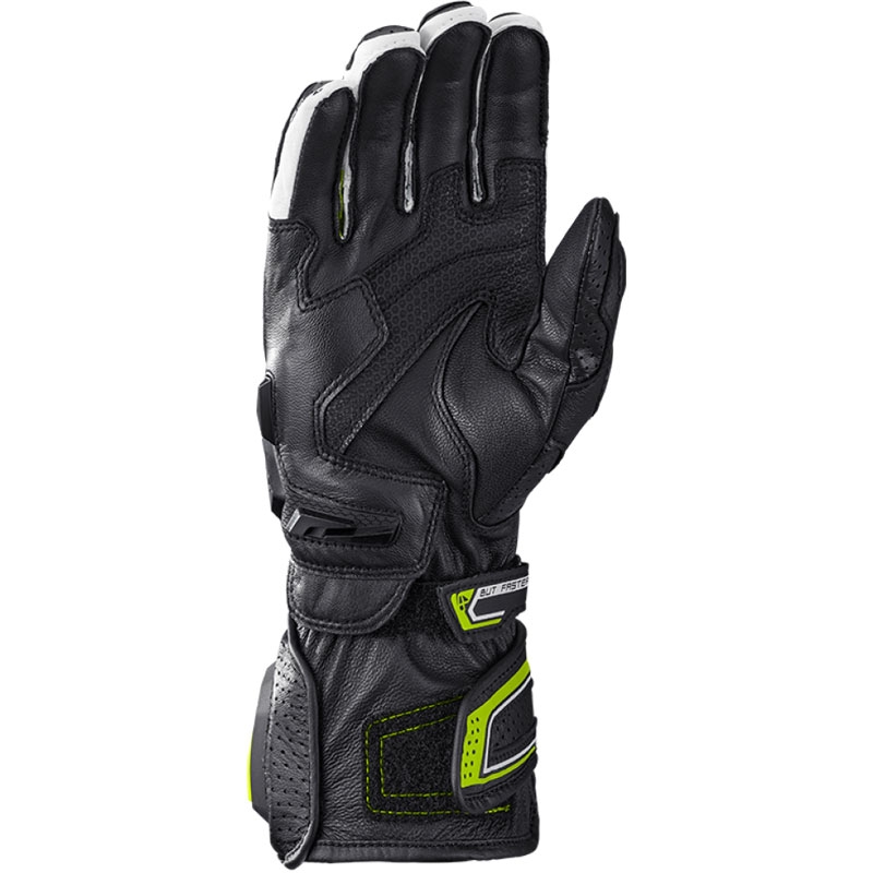 Motocikla cimdi IXON Tornado Air melns-balts-fluo dzeltens