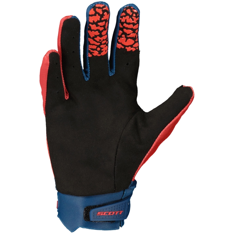 Bērnu motokrosa cimdi SCOTT EVO TRACK blue-neon red
