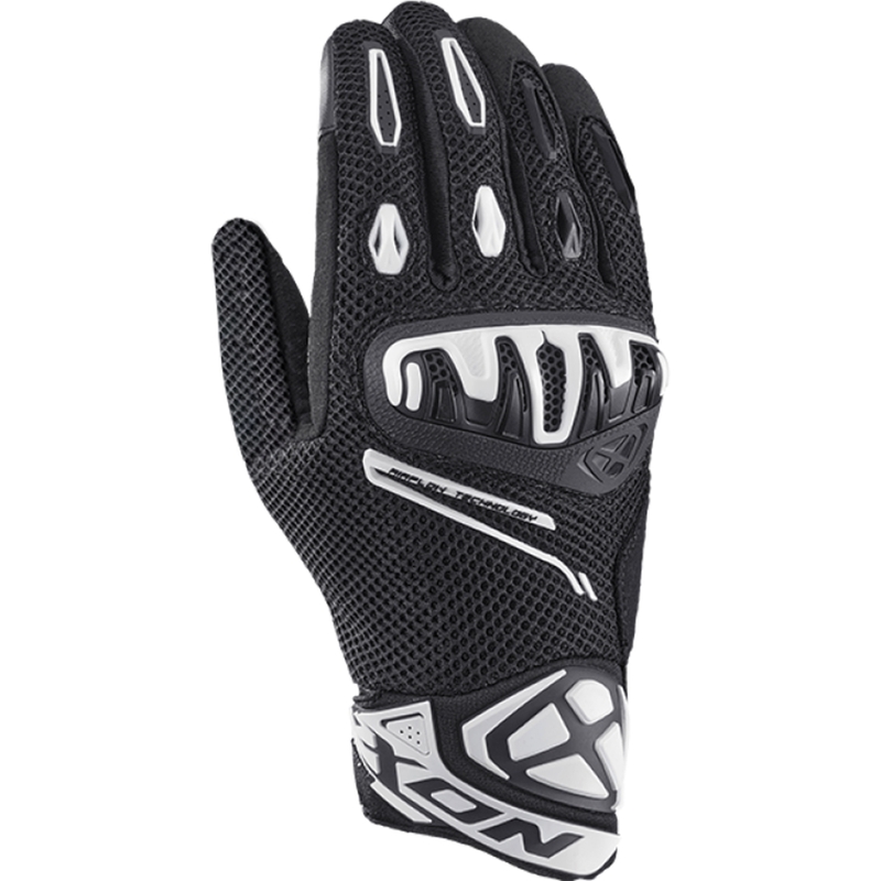 IXON Mirage Airflow moto cimdi melns un balts