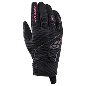 Sieviešu moto cimdi IXON Hurricane 2 melni un rozā krāsā